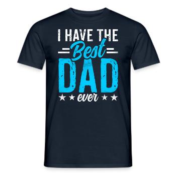 J’ai le meilleur père de tous les temps Papa Papi - T-shirt homme - marine - Devant - AI Model Male 178 light (178cm)
