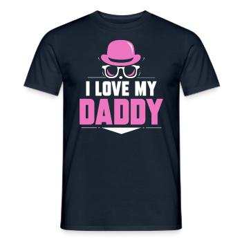I Love My Daddy Dad Father Day Father - Men's T-Shirt - navy - Front - AI Model Male 178 light (178cm)