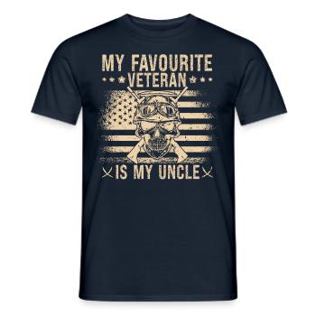 Mein Liebster Veteran Ist Mein Onkel Militär - Männer T-Shirt - Navy - Vorne - AI Model Male 178 light (178cm)