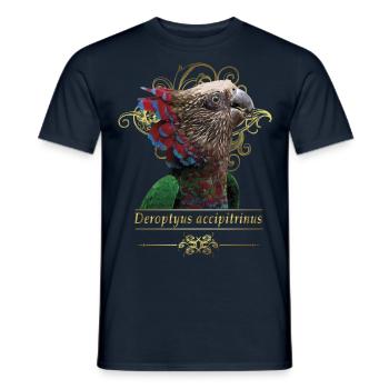 The cacique parrot - Men's T-Shirt - navy - Front - AI Model Male 178 light (178cm)