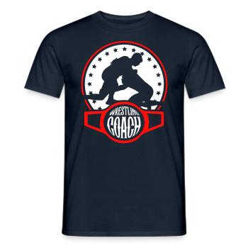 Wrestling Trainer Wrestling Wrestling Wrestler - Men's T-Shirt - navy - Front - AI Model Male 178 light (178cm)