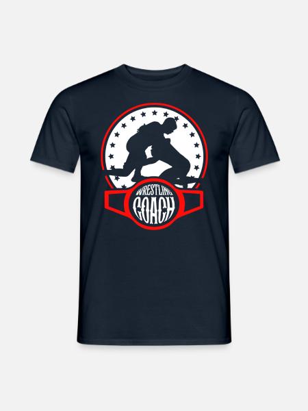 Wrestling Trainer Ringkampf Ringen Ringer - Männer T-Shirt - Navy
