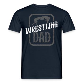 Wrestling Papa Wrestler Wrestling Wrestling Wrestling - Men's T-Shirt - navy - Front - AI Model Male 178 light (178cm)
