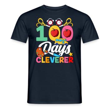 100 Dagen Clever Funny Sweet Sayings Team - Heren T-shirt - navy - Voor - AI Model Male 178 light (178cm)