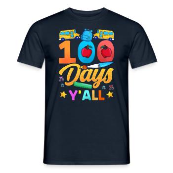 100 jours vous tous dictons équipe sweet drôle - T-shirt homme - marine - Devant - AI Model Male 178 light (178cm)