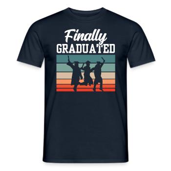 Finally Graduate Graduate Graduated Graduate - Men's T-Shirt - navy - Front - AI Model Male 178 light (178cm)