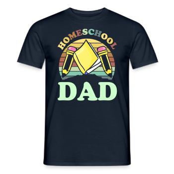 Homeschool Papa Homeschooling Vater Vatertag - Männer T-Shirt - Navy - Vorne - AI Model Male 178 light (178cm)
