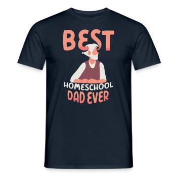 The Best Father Ever Homeschooled - Men's T-Shirt - navy - Front - AI Model Male 178 light (178cm)