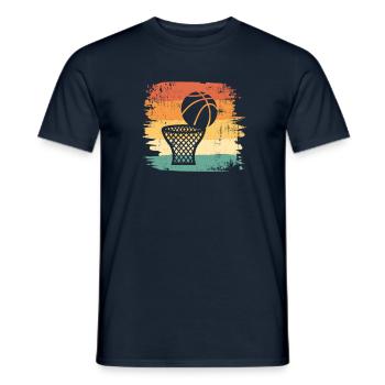 Design de joueur de basket-ball - Retro Vintage - T-shirt homme - marine - Devant - AI Model Male 178 light (178cm)