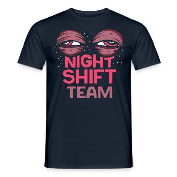 Équipe de nuit Équipe De nuit Travail de collègue de nuit - T-shirt homme - marine - Devant - AI Model Male 178 light (178cm)