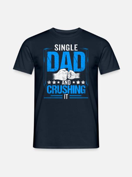Enlig far Papa Enlig forælder far - Mænd T-shirt - marineblå