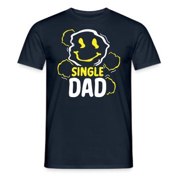Single Father Daddy Single Parent Dad - Men's T-Shirt - navy - Front - AI Model Male 178 light (178cm)
