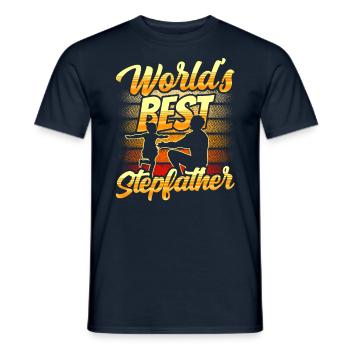 The Best Stepfather in the World Stepdad Stepdad Stepdad - Men's T-Shirt - navy - Front - AI Model Male 178 light (178cm)
