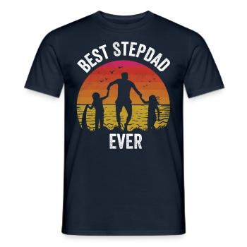 Best Stepfather Ever Stepdad Stepdad Stepdad Stepdad - Men's T-Shirt - navy - Front - AI Model Male 178 light (178cm)