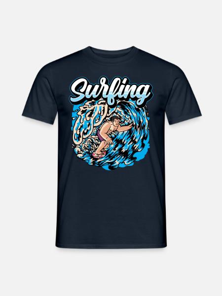 Surfing Surfing Surfboard Surfing Surfer - Men's T-Shirt - navy