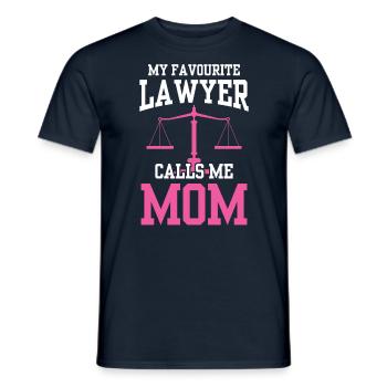 Mon avocat préféré m’appelle maman avocate Law - T-shirt homme - marine - Devant - AI Model Male 178 light (178cm)