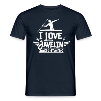 Ich Liebe Speerwerfen Speerwurf Speerwerfer Speer - Männer T-Shirt - Navy - Vorne - AI Model Male 178 light (178cm)