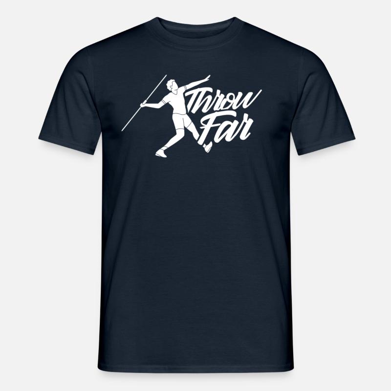 Weit Werfen Speerwerfen Speerwurf Speerwerfer - Männer T-Shirt - Navy