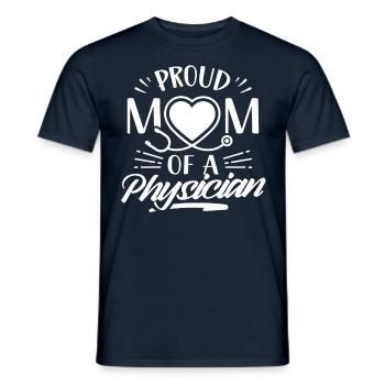 Fière Mère d’un Médecin Médecin Médecin Médecin Médecin - T-shirt homme - marine - Devant - AI Model Male 178 light (178cm)