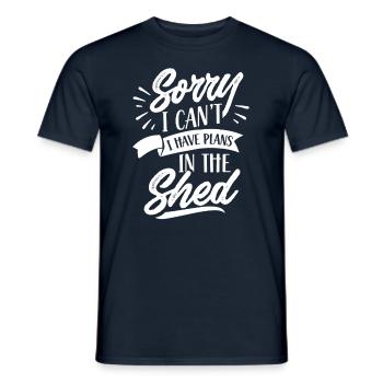 Je ne peux malheureusement pas avoir de plans dans le hangar - T-shirt homme - marine - Devant - AI Model Male 178 light (178cm)
