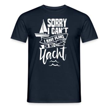 Malheureusement, je ne peux pas avoir de plans pour mon yacht - T-shirt homme - marine - Devant - AI Model Male 178 light (178cm)