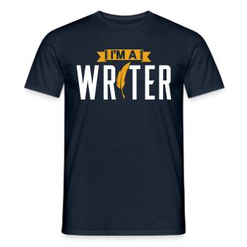 Ich Bin Ein Schriftsteller Autor Schreiber - Männer T-Shirt - Navy - Vorne - AI Model Male 178 light (178cm)
