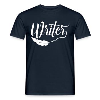 Autor Schreiber Schriftsteller Schreiben - Männer T-Shirt - Navy - Vorne - AI Model Male 178 light (178cm)