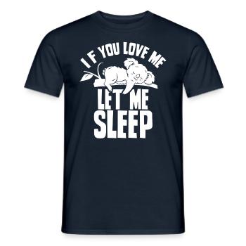 Si tu m’aimes, laisse-moi dormir animal Koala - T-shirt homme - marine - Devant - AI Model Male 178 light (178cm)