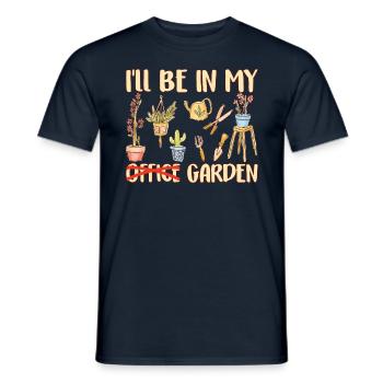 I Will Be In My Office In the Garden Plant - Men's T-Shirt - navy - Front - AI Model Male 178 light (178cm)