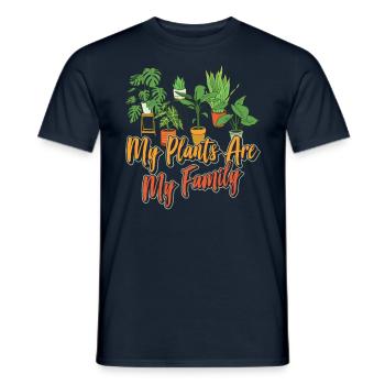 Mes plantes sont ma plante de jardin familial - T-shirt homme - marine - Devant - AI Model Male 178 light (178cm)