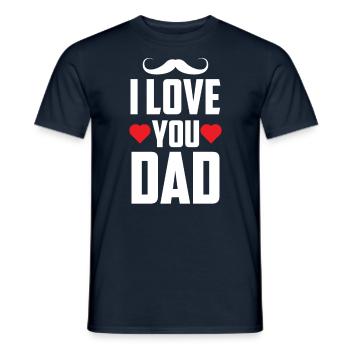 Ich Liebe Dich Papa Papi Sprüche Vater Tag Vater - Männer T-Shirt - Navy - Vorne - AI Model Male 178 light (178cm)