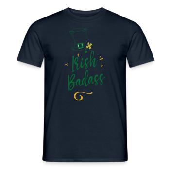 Irlandais Badass Gaélique Irlande Irlandais Irlandais - T-shirt homme - marine - Devant - AI Model Male 178 light (178cm)