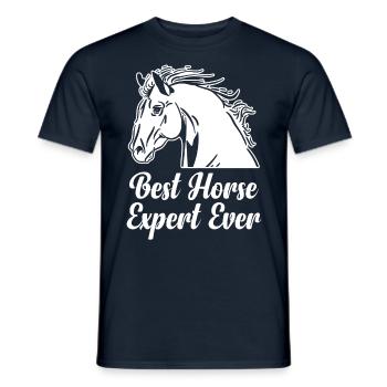 Best Horse Expert of All Time Horse Riding - Men's T-Shirt - navy - Front - AI Model Male 178 light (178cm)