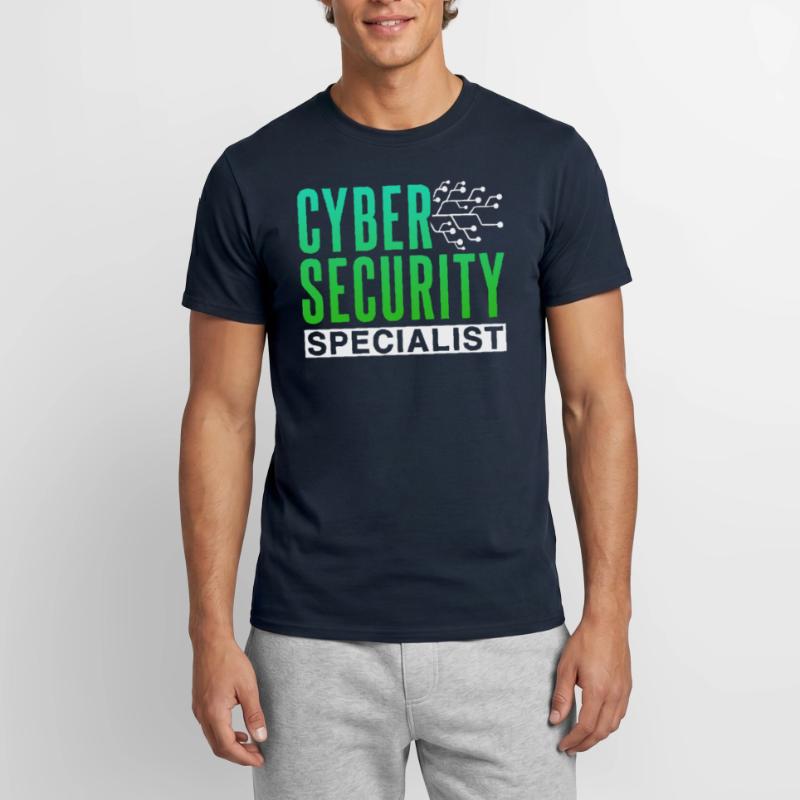 Cybersecurity Specialist Hack Hacker IT Security Men’s T-shirt