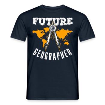Futur étudiant en géographie Géographie - T-shirt homme - marine - Devant - AI Model Male 178 light (178cm)