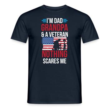 Papa Opa Und Veteran Nichts Macht Mir Angst Vater - Männer T-Shirt - Navy - Vorne - AI Model Male 178 light (178cm)