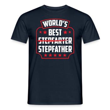 The Best Stepfather in the World Stepdad Stepdad Stepdad - Men's T-Shirt - navy - Front - AI Model Male 178 light (178cm)