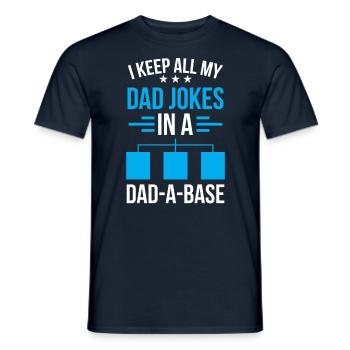 Dad Jokes Papa Papi Sayings Father Day Father - Men's T-Shirt - navy - Front - AI Model Male 178 light (178cm)