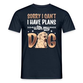 ch Avoir des plans avec mon chien Désolé Dictons Hobby - T-shirt homme - marine - Devant - AI Model Male 178 light (178cm)