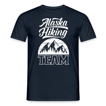 Alaska Hiking Team Hikers Hiking Hike - Men's T-Shirt - navy - Front - AI Model Male 178 light (178cm)