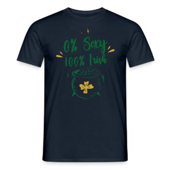 0 Prozent Sexy 100 Prozent Irisch Irland Ire - Männer T-Shirt - Navy - Vorne - AI Model Male 178 light (178cm)