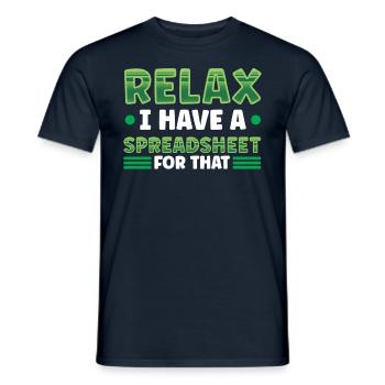 Ich Habe Ein Spreadsheet Dafür Tabelle Buchhalter - Männer T-Shirt - Navy - Vorne - AI Model Male 178 light (178cm)