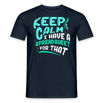 Ich Habe Ein Spreadsheet Dafür Tabelle Buchhalter - Männer T-Shirt - Navy - Vorne - AI Model Male 178 light (178cm)
