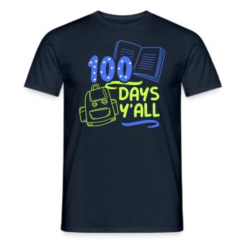 100 jours toute votre équipe dictons doux drôle - T-shirt homme - marine - Devant - AI Model Male 178 light (178cm)
