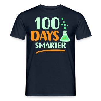 100 Tage Schlauer Sprüche Team Süß Lustig - Männer T-Shirt - Navy - Vorne - AI Model Male 178 light (178cm)