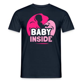 Baby Im Inneren Schwanger Ankündigung Baby Inside - Männer T-Shirt - Navy - Vorne - AI Model Male 178 light (178cm)