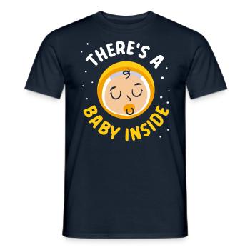 Da Ist Ein Baby Drin Schwanger Süß Baby Inside - Männer T-Shirt - Navy - Vorne - AI Model Male 178 light (178cm)