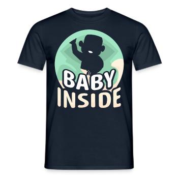 Baby Im Inneren Schwanger Baby Inside Ankündigung - Männer T-Shirt - Navy - Vorne - AI Model Male 178 light (178cm)