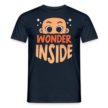 Miracle à l’intérieur enceinte Sweet Baby à l’intérieur - T-shirt homme - marine - Devant - AI Model Male 178 light (178cm)