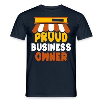 Fier propriétaire d’entreprise Entrepreneur Fondateur PDG - T-shirt homme - marine - Devant - AI Model Male 178 light (178cm)